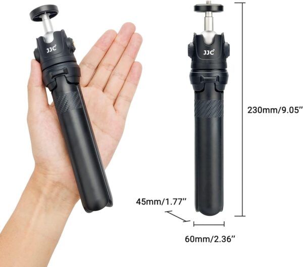 JJC 2 in 1 Extendable Mini Vlogging Tripod & Selfie Stick for Sony ZV-E10 II ZVE10 ZV-1F ZV1F ZV-1 II ZV1 RX100 VII A6100 A6400, Canon PowerShot V1 SX740 HS G7X Mark III II EOS R100 R50 R10 & More 2