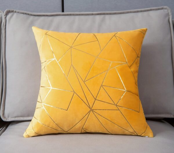 Throw Pillow Covers Velvet Decorative 2 Packs Ultra-Soft Cushion Case for,Christmas,Sofa,Bedroom,Car Living Room (Lemon Yellow, 20"X20") 2 Throw Pillow