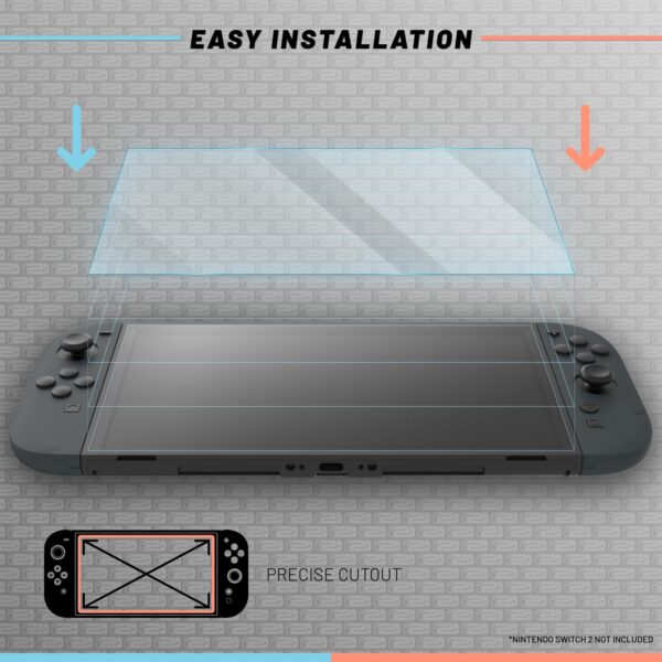 Tempered Glass Screen Protector for Nintendo Switch 2 (2 Pack) – Scratch Resistant, Easy Install, with Cleaning Cloth – HD Clarity Anti-Fingerprint Glass 2 Tempered