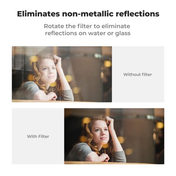 K&F Concept 52mm Clip-on CPL Phone Camera Lens Filter Kit, Circular Polarizer Polarizing Filter Compatible with iPhone 17 16 15 14 13 12 11 3