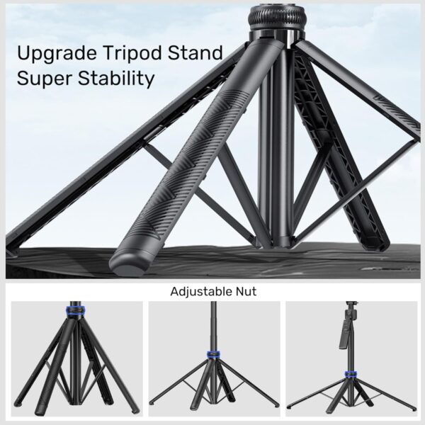 Auto Face Tracking Selfie Stick Tripod for iPhone with Light,360 Rotation That Follows Your Movement,63" Phone Camera Tripod Stand with Remote for Content Creator Vlog Live Stream Video Recording 3