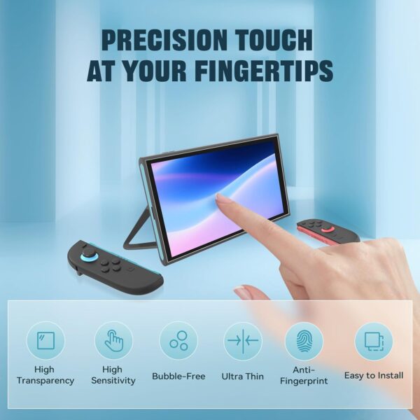 Screen Protector for Nintendo Switch 2, 2 Pack 7.9-Inch Tempered Glass HD Screen Film Guard, Anti-Scratch, Bubble-Free, Accessories for Switch 2 (2025) 3 Protector