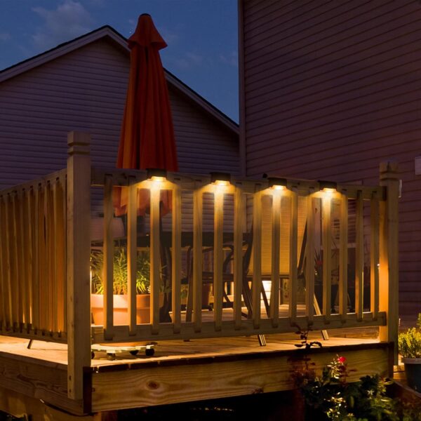 SOLPEX Solar Deck Lights 12 Pack, Waterproof Led Lights for Outdoor Stairs, Step, Fence, Yard, Patio, and Pathway(Warm White) 3 Solar