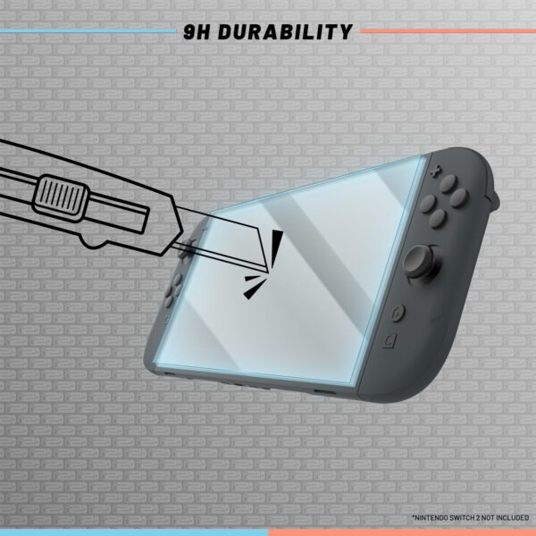 Tempered Glass Screen Protector for Nintendo Switch 2 (2 Pack) – Scratch Resistant, Easy Install, with Cleaning Cloth – HD Clarity Anti-Fingerprint Glass 3 Tempered
