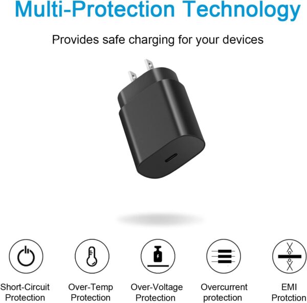 Type C Charger Fast Charging for Samsung - 25W USB C Charger Block, Android Phone Wall Charging with 6Ft Type C to C Cable for Galaxy S25 Ultra/S25/S25+/S24 Ultra/S24/S24+/S23/S22/Note 20 (Black) 2