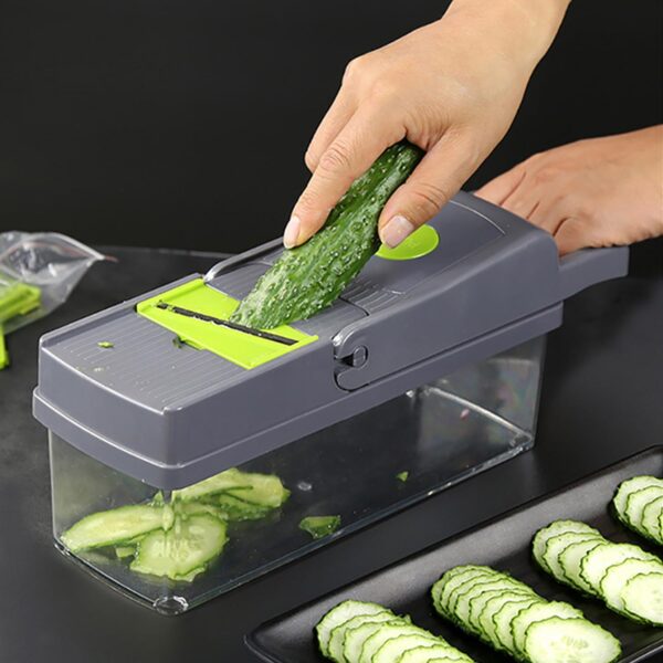 Vegetable Choppers,GXIQYL Multifunctional 16-in-1 Food Choppers Onion Chopper Vegetable Slicer Cutter Dicer Veggie chopper for Pepper Salad Tomato Potato Carrot Garlic 4