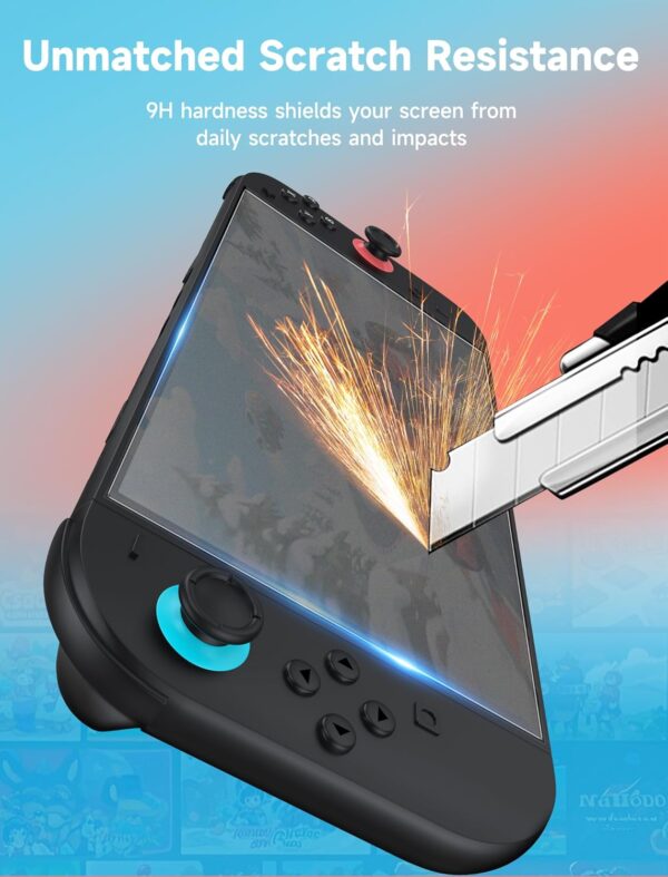 2-Pack Anti-Glare Screen Protector for Nintendo Switch 2, Matte Tempered Glass Protector Easy to Install with Guiding Frame 9H Hardness Scratch Resistant Accessories for Switch2 2