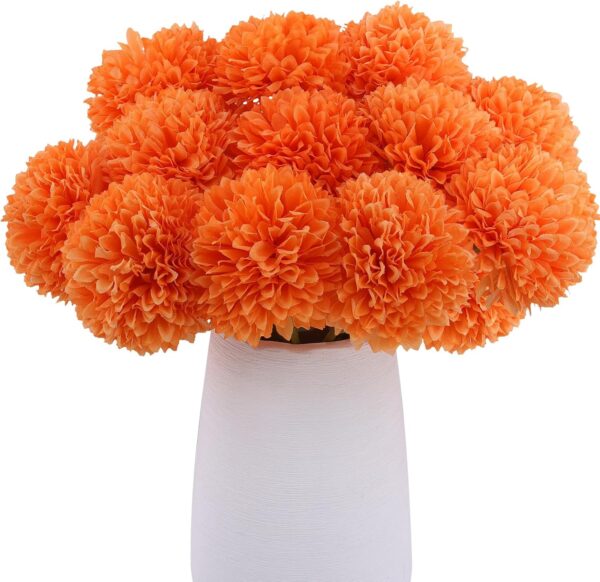 Artificial Orange Chrysanthemums