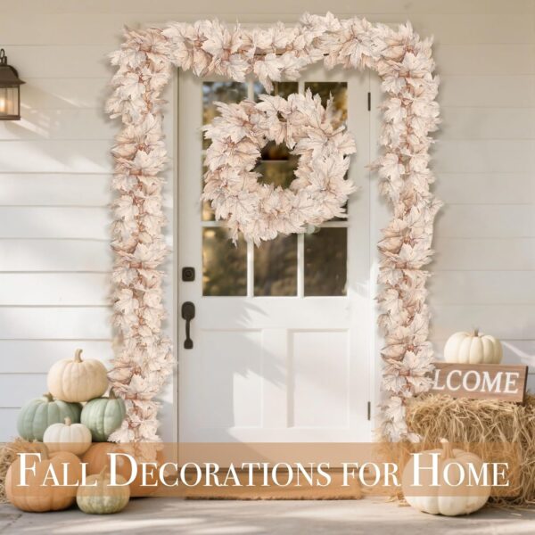Fall Garland with Maple Leaves