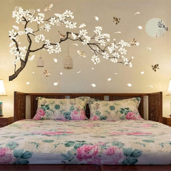 White Flower Wall Stickers