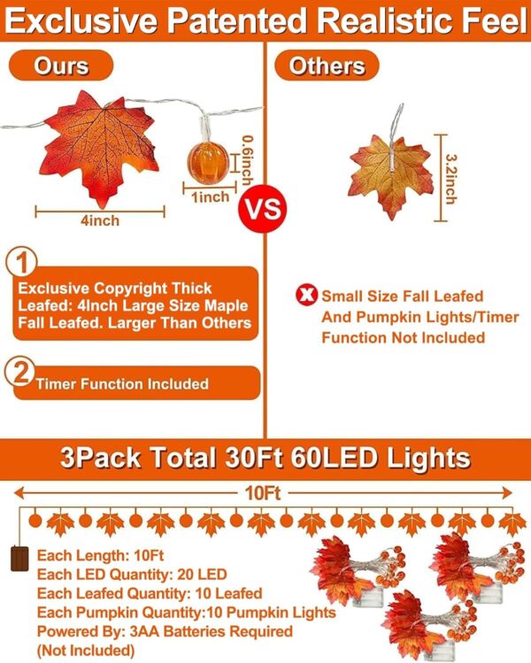 Garland with Pumpkin LED Lights