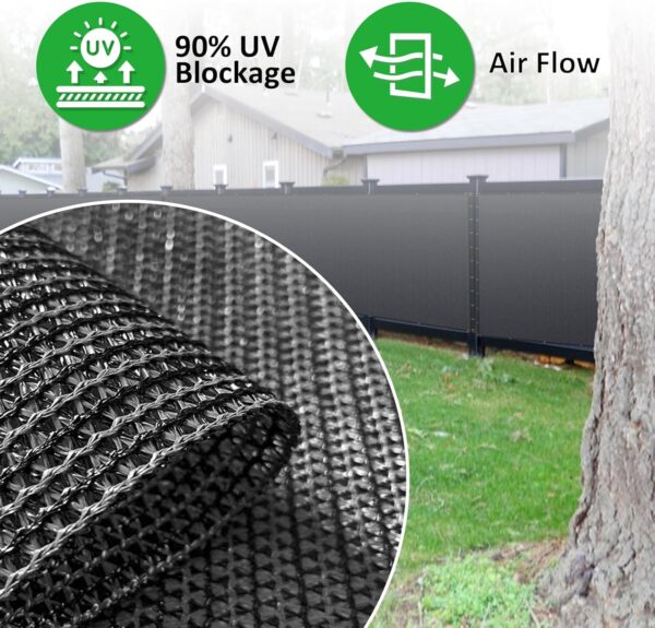 Black Privacy Fence Screen