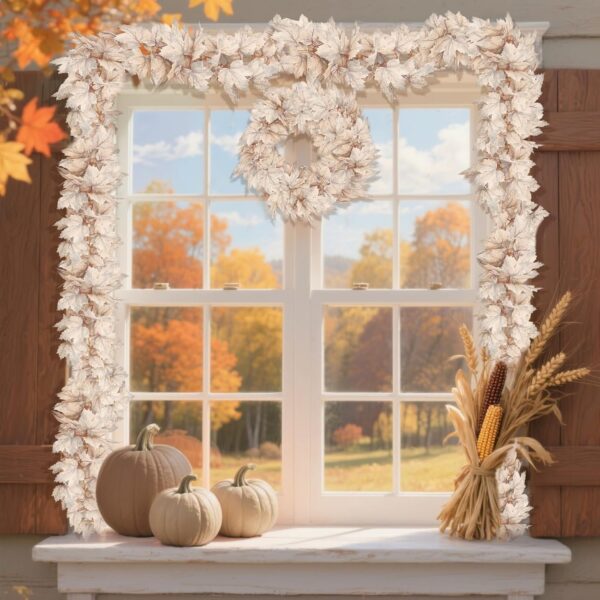 Fall Garland with Maple Leaves