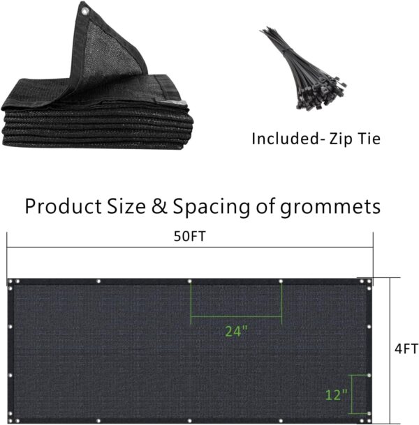 Black Privacy Fence Screen