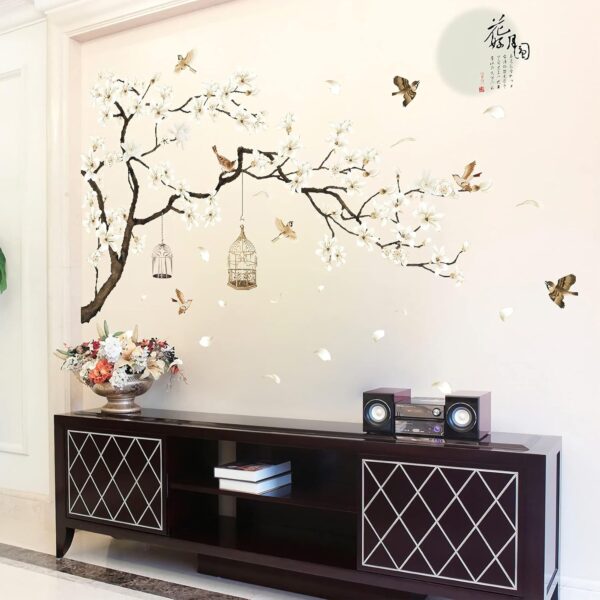White Flower Wall Stickers