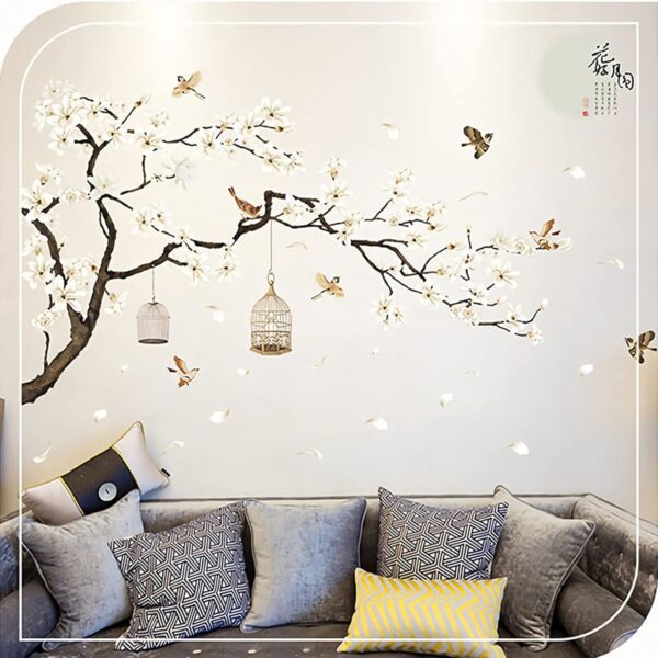 White Flower Wall Stickers