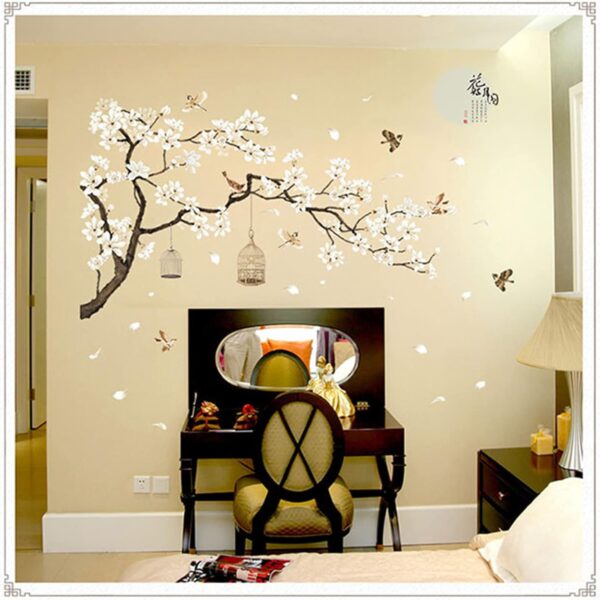 White Flower Wall Stickers