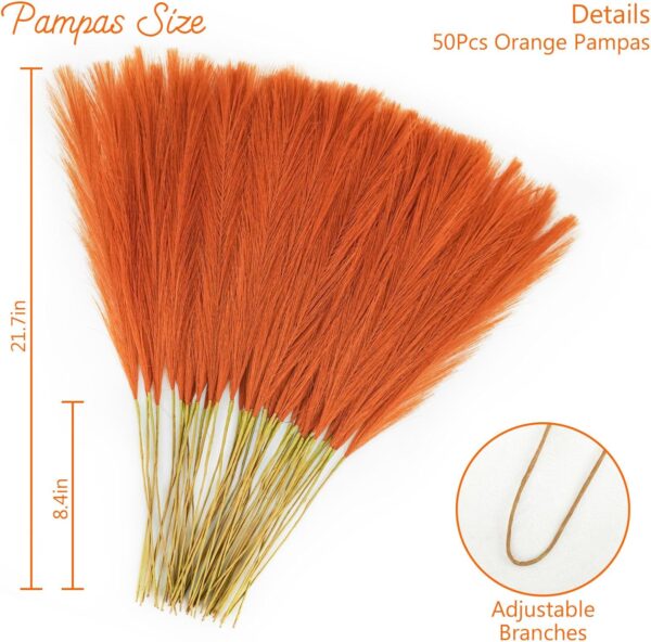 Orange Faux Pampas Grass
