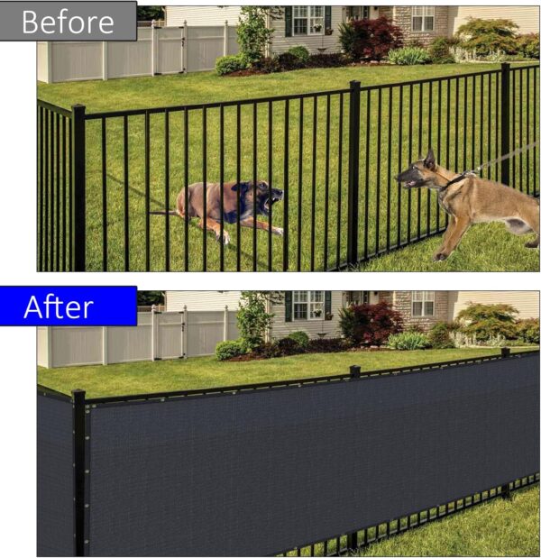 Black Privacy Fence Screen