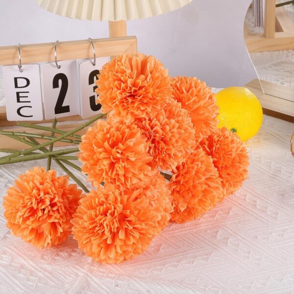 Artificial Orange Chrysanthemums
