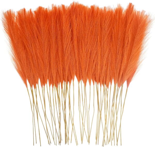 Orange Faux Pampas Grass