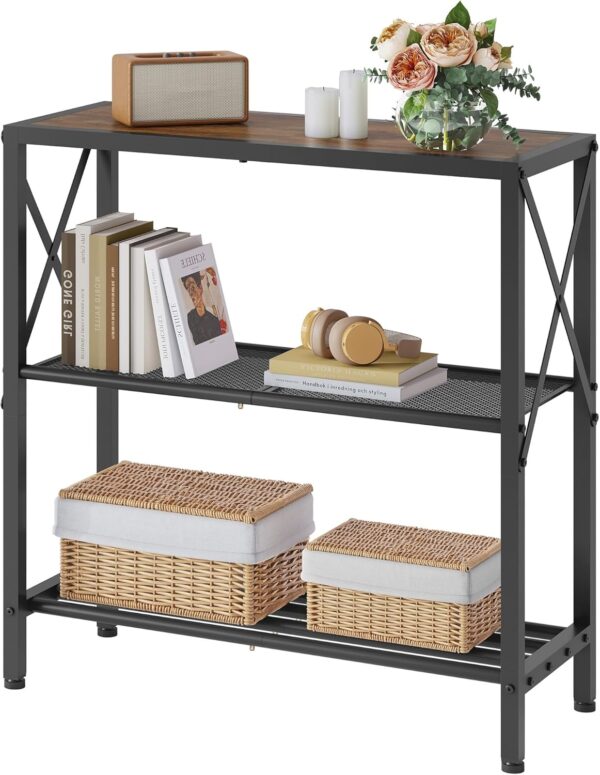 Industrial 3-Tier Console Table