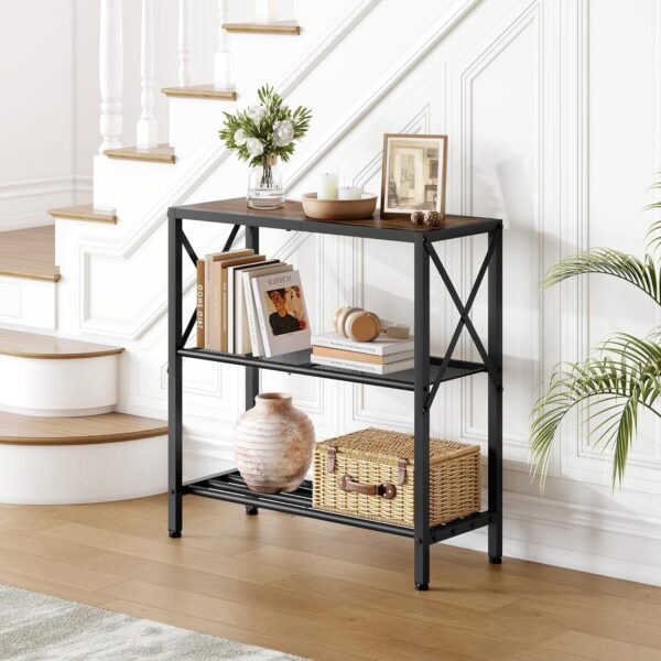 Industrial 3-Tier Console Table