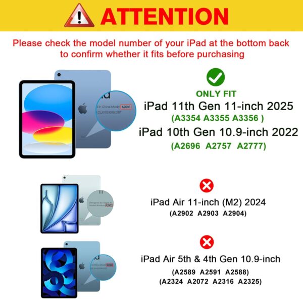 ProCase 2 Pack Screen Protector for iPad A16 2025 11th/10th 2022 Generation (11-inch/10.9), Tempered Glass Film Guard -Clear 2