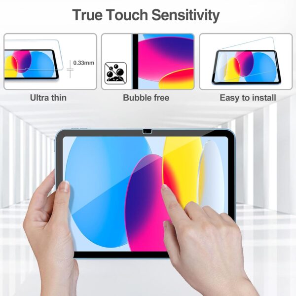 ProCase 2 Pack Screen Protector for iPad A16 2025 11th/10th 2022 Generation (11-inch/10.9), Tempered Glass Film Guard -Clear 3