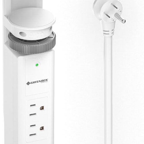 BBUS0728-35EE_1 Desk Clamp Power Strip with USB-C, 1020J Surge Protector, 20W PD Fast Charging, Under Desk Mount Power Strip with Wide-Spaced Outlets, Flat Plug, 6FT Cord, Fits Up to 2" Tables,ETL Listed (15A/1875W)