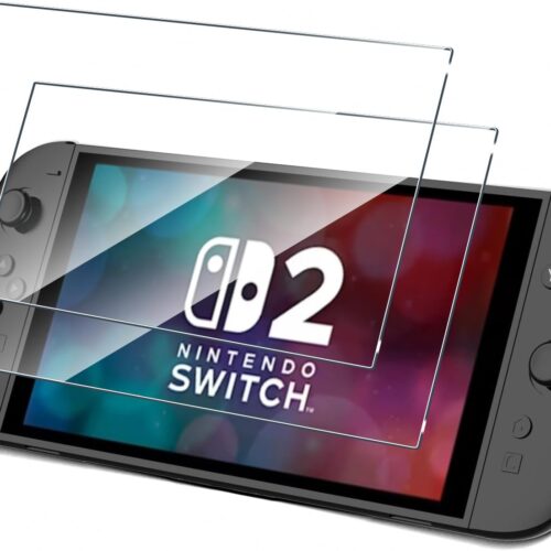 BBUS0821-816EE_1 2 Pack Tempered Glass Screen Protector for Nintendo Switch 2 | Ultra Resistant | Shatterproof | Scratch-Resistant | Bubble Free | Accessories