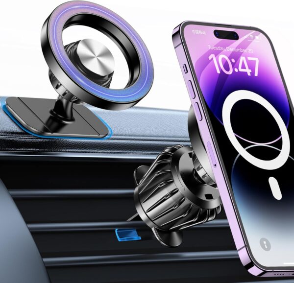 Kaistyle for Magsafe Car Mount【20 Strong Magnets】Magnetic Phone Holder for Car Phone Holder Mount Dash Mounted Holders Cell Phone Holders for Your Car Accessories for Women Men for iPhone 17 16 15 14 1