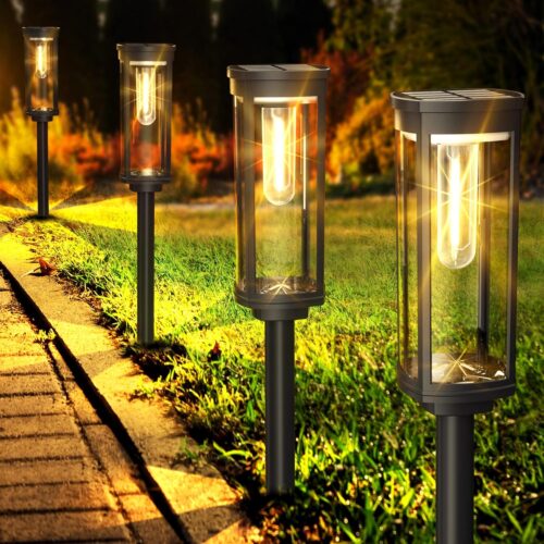 Solar Pathway Lights 6 Pack Walkway Light Landscape Lights