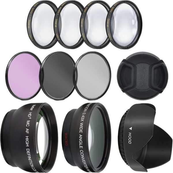 Ultra Deluxe Lens Kit for Sony Alpha A5000, A5100, A6000, A6100, A6300, A6400, A6500 Camera with 16-50mm Lens, Alpha A7c with 28-60mm Lens - Includes: 7pc 40.5mm Filter Set + 40.5mm Wide Angle 1