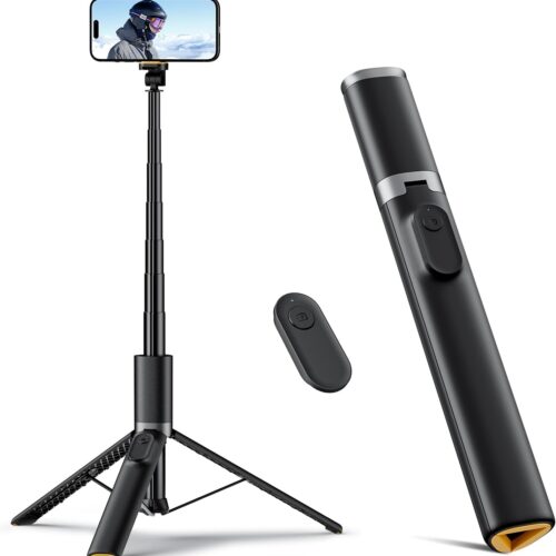 BBUSNAEEM603_1 TODI 63" Cell Phone Selfie Stick Tripod, Portable Tripod for iPhone with Wireless Remote, Extendable Smartphone Stand, All-in-1, Compatible with iPhone/Android