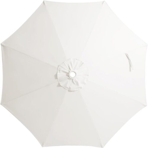 GHS2210MAX_1 JEAREY 9 ft Patio Umbrella Replacement Canopy for 8 Ribs, Table Market Yard Umbrella Replacement Top Cover-Creamy White (Canopy Only)