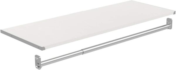 ClosetMaid Modular White Wood Adjustable Shelf and Hang Rod Kit 1
