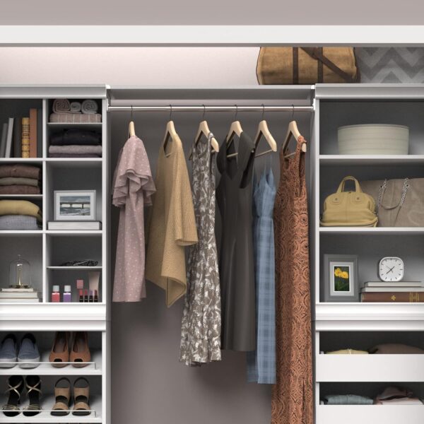 ClosetMaid Modular White Wood Adjustable Shelf and Hang Rod Kit 2