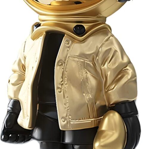 GHS4855MAX_1 Dosker Astronaut Statues Spaceman Sculpture Polyresin Arts Gifts Gold Figurine Ornament Room Decor for Men,Home and Crafts Desktop Accessories Tabletop Decoration, Living Room, Office, Bookshelf