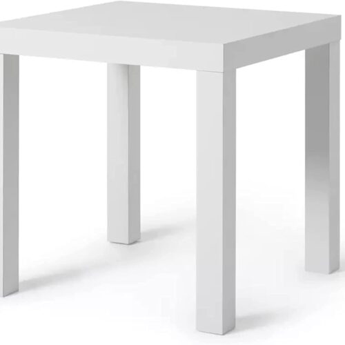 GHS5268MAX_1 MAC Marie & Adam's Collection your comfort is our ambition 55 x 55 CM Lack Side Table, Small Square Table for Home, Office, Bedside and Living Room, Garden Display Stylish Classic Design (White)
