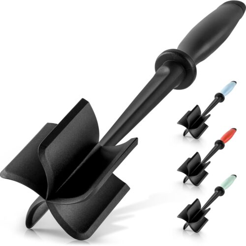 Ground Beef Chopper Tool – Hamburger Smasher & Meat Chopper for Ground Beef – Heat Resistant Food-Grade Nylon – Black