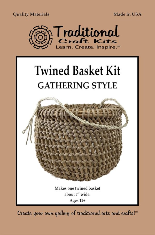 Twined Basket Weaving Kit (Gathering Style) - Weave Kit for Kids and Adults Complete with Basket Weaving Supplies and Instructional Booklets 1 Weave Kit