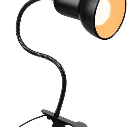 Desk lamp, 360°Rotation Clip on Lamp, Clip On Reading Light, Gooseneck Lamp-On Cable, Portable Clip on Light Reading Book Light Clamp Light, Eye Caring Study clamp for Bedroom Office Home Lighting