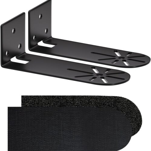 Haoyou Soundbar Wall Mount Bracket for Samsung, Sony, Bose, VIZIO, Assistrust, LG, Roku and More Sound Bars, with Adhesive Backed Velcro for Stabilized Mounting Under The TV Hold Up to 36 Lbs