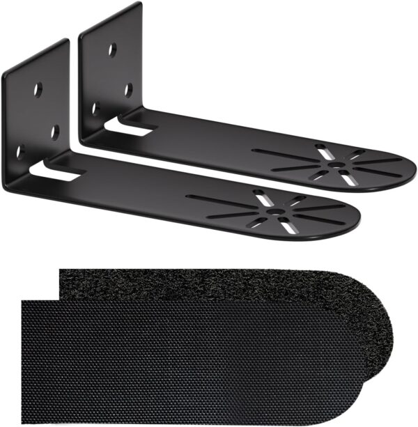 Haoyou Soundbar Wall Mount Bracket for Samsung, Sony, Bose, VIZIO, Assistrust, LG, Roku and More Sound Bars, with Adhesive Backed Velcro for Stabilized Mounting Under The TV Hold Up to 36 Lbs 1 Wall Mount