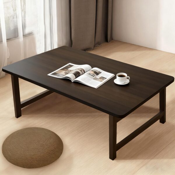 Japanese Folding Floor Table Foldable Coffee Tables Wood Low Tables Versatile for Sitting Dining Table Tea Tatami Desk No Assembly Unique (39.4 * 19.7 * 11.8 inch) 1
