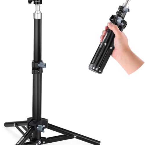 Webcam Stand Tripod for Desk, Mini Desktop Tripod with Cell Holder Compatible with Logitech Anker Emeet Webcam Ring Light for Video Recording Live Streaming Zoom Call, ST45B
