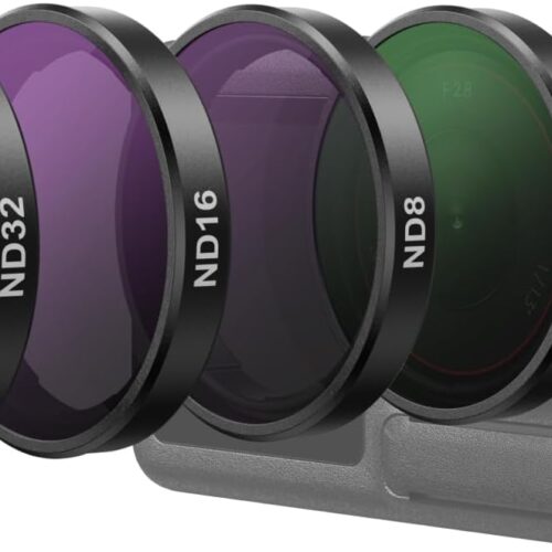 Lens Filter Set for DJI Action 5 Pro Action 4 Action 3 Camera Accessories, 4-Pack CPL ND32 ND16 ND8 Polarizing Neutral Density HD Filter Lens Protective Protector Cover for DJI Osmo Action