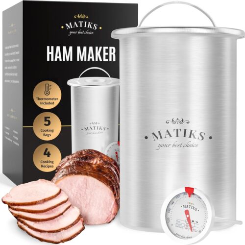 Deli Meat Press Mold for Deli Meats - Make Your Own Healthy Homemade Ham with This Stainless Steel Lunch Meat Press Maker - Our Ham Maker Includes Bonus Thermometer, Recipes and Cooking Bags