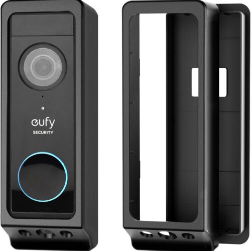 1 Anti-Theft Video Doorbell Mount for Eufy Doorbell E340/Wyze Duo Cam Doorbell, No-Drill Adjustable Mounting Bracket for Eufy E340, Apartment Door Bell Kits for Wyze Doorbell Camera for Home Rentals